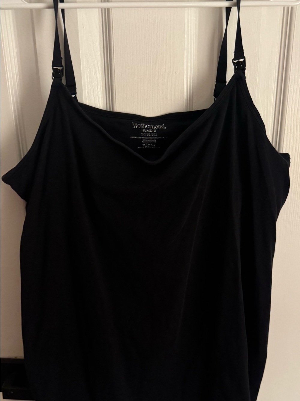 Motherhood Black Nursing Cami with Adjustable Straps